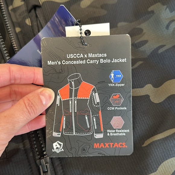 USCCA x Maxtacs Men’s Camouflage water resistant tactical jacket size Medium - Picture 6 of 12